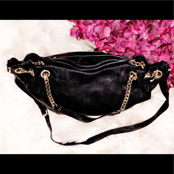 MICHAEL KORS Black Leather Chain Shoulder Bag - Picture 2 of 7